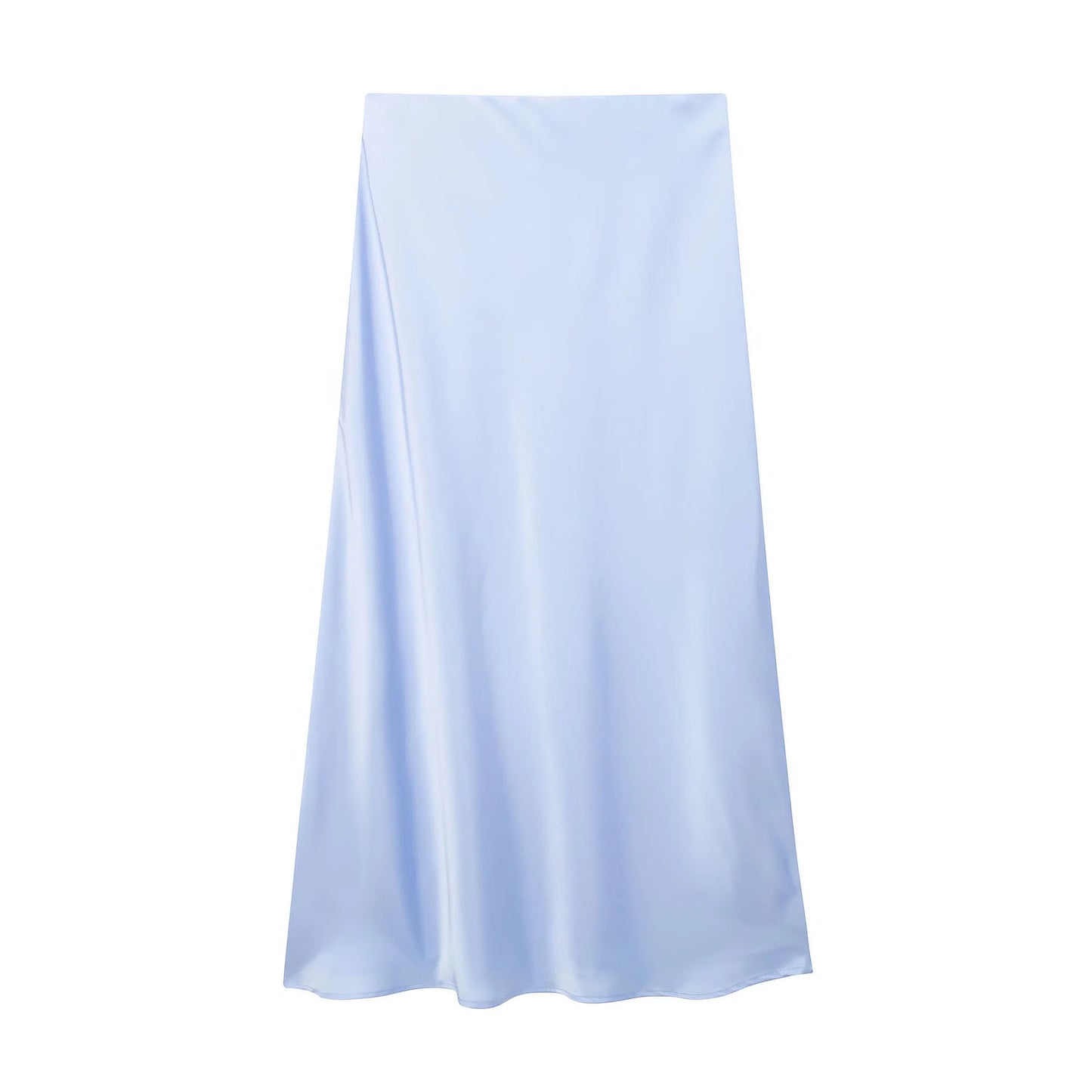 Satin Skirt Woman High Waist