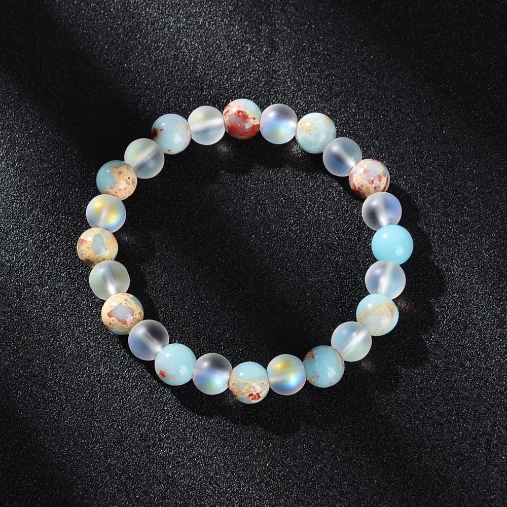 Ocean Sediment Beaded Bracelet