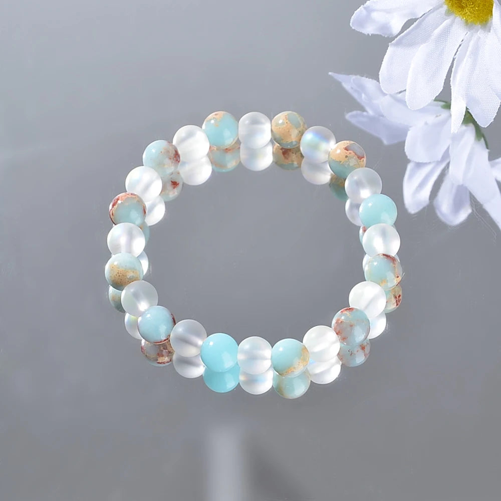 Ocean Sediment Beaded Bracelet