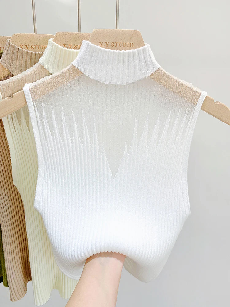 Mesh Knitted Tank Top