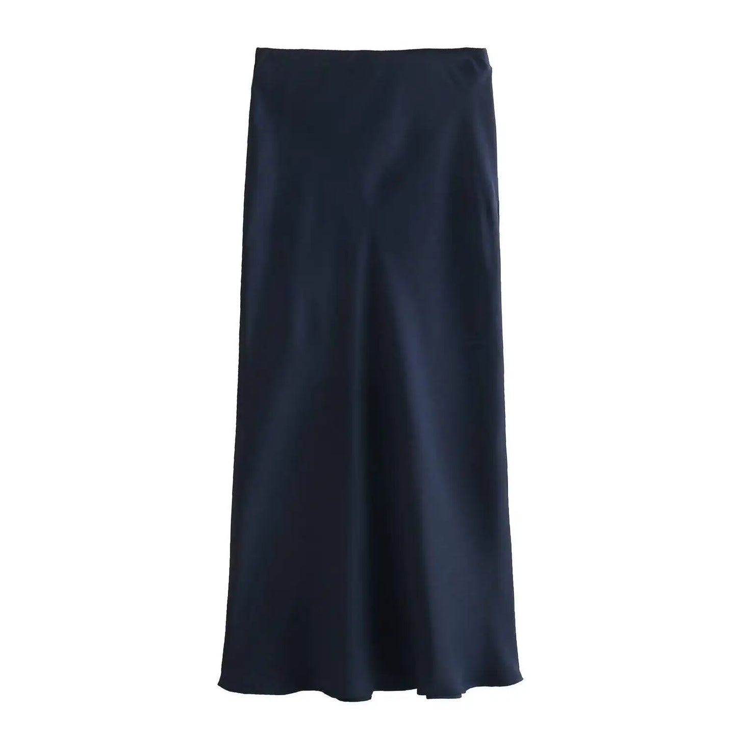 Satin Skirt Woman High Waist