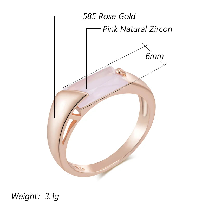 Rose Gold Zircon Ring