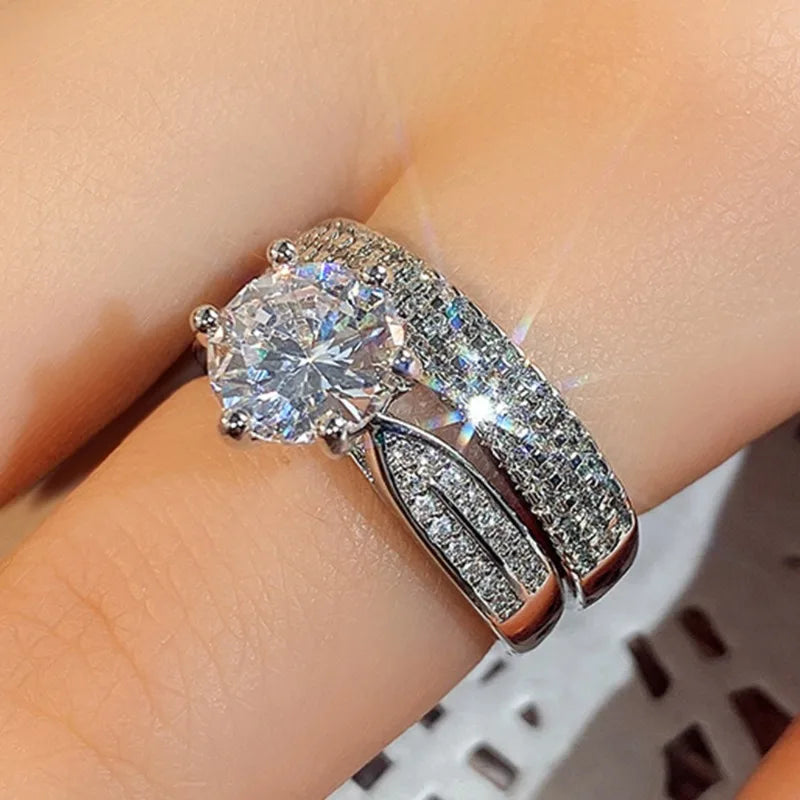 Charm Women Rings Silver Color